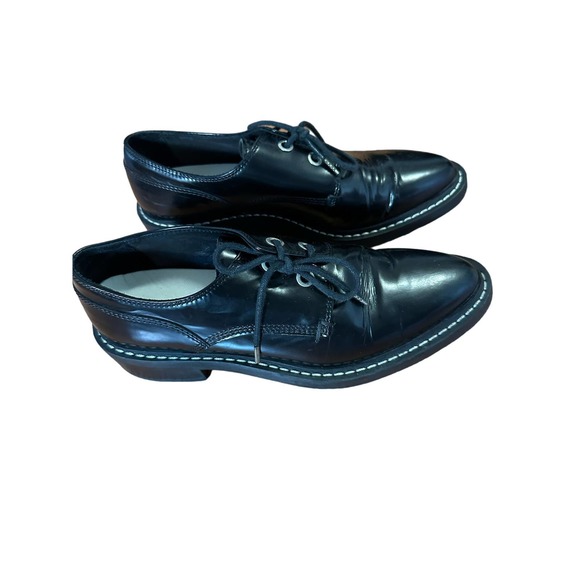 Rag & Bone Kenton Leather Lace-Up Oxford Black white brogues Size 40 - Picture 7 of 11